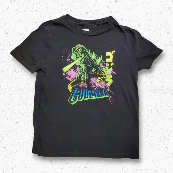 Godzilla Graphic Tee by Old Navy Kids Size Small Retro Monster Movie Shirt - Picture 1 of 3